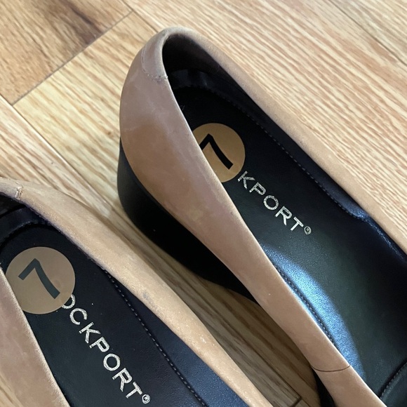 NWT Rockport Women's Leather Brown Square Toe Shoes - Picture 5 of 9